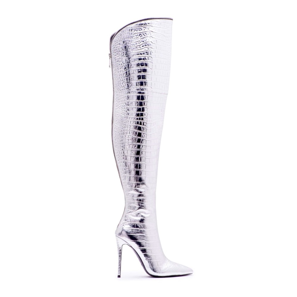 CAIMAN II (CHROME) Jennifer Le Boots NEW in BOX